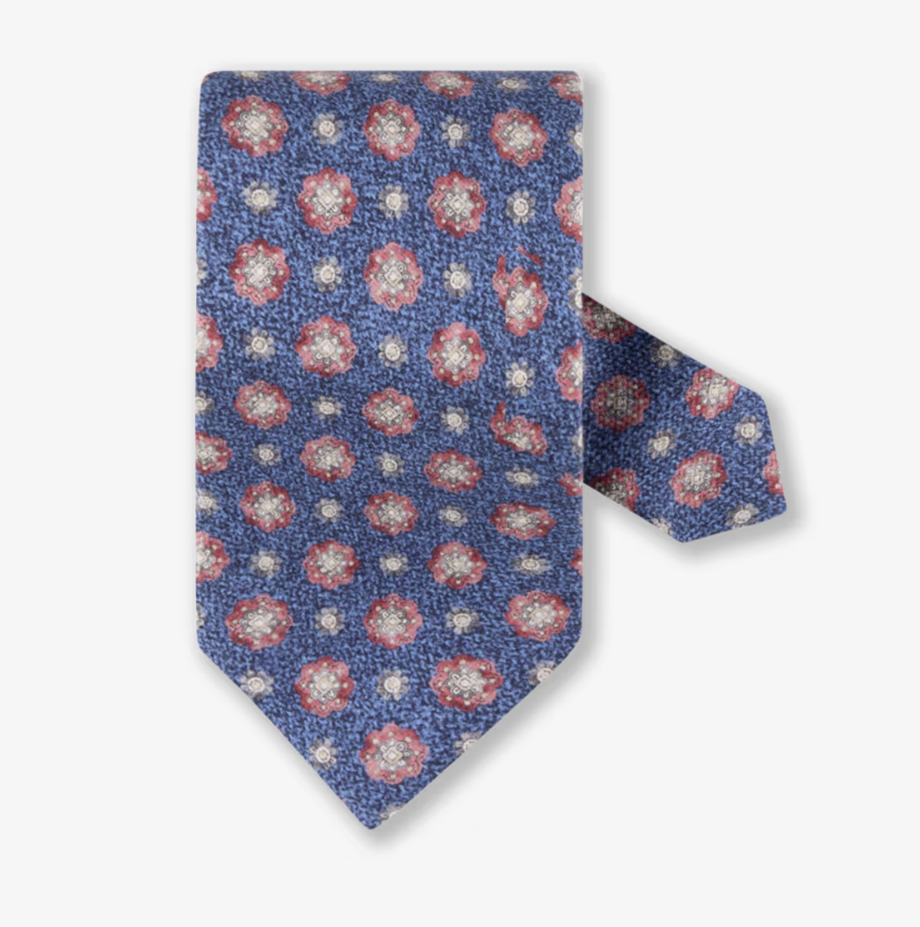 Dark blue Patterned Silk Tie