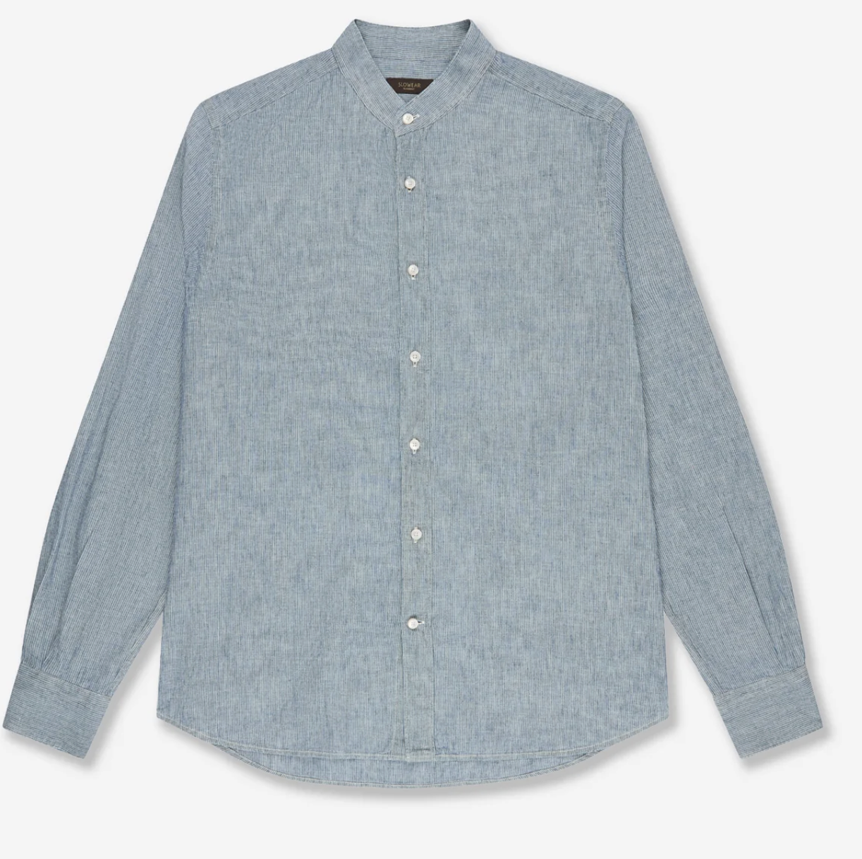 Regular fit linen and cotton shirt