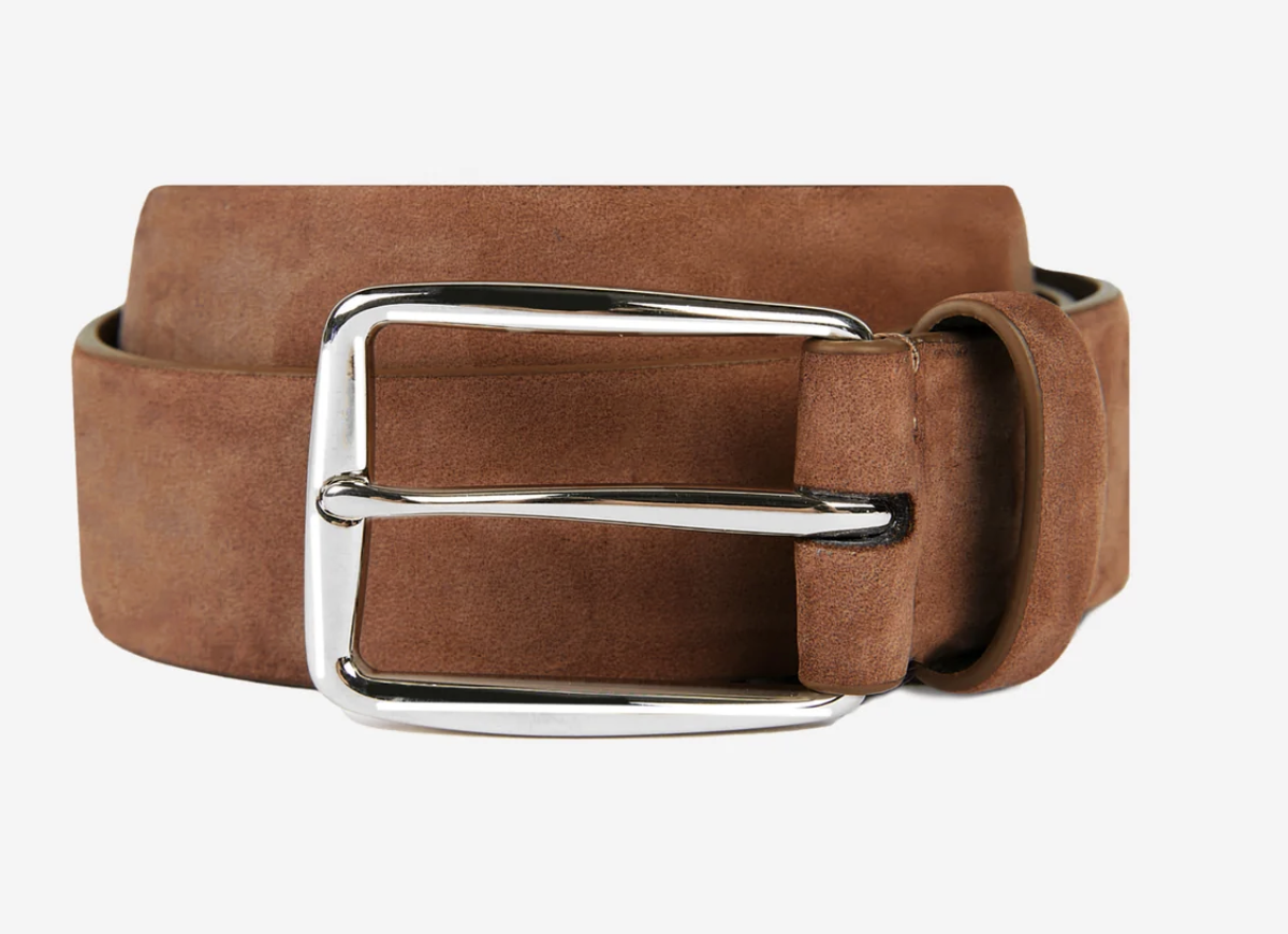 Nubuck leather belt