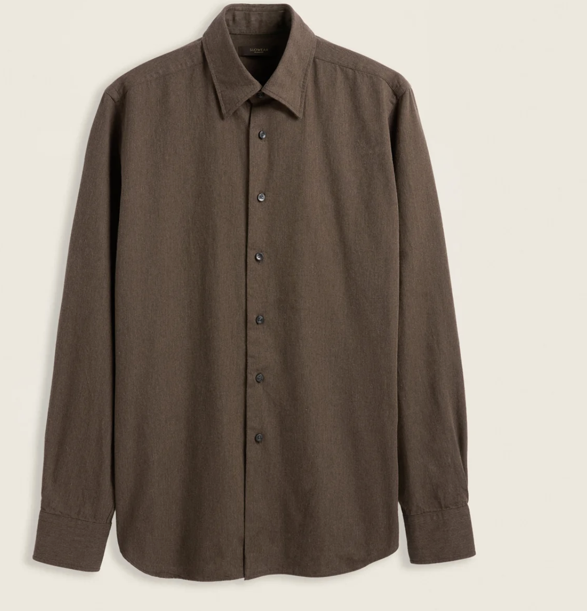Regular fit denim look cotton twill shirt