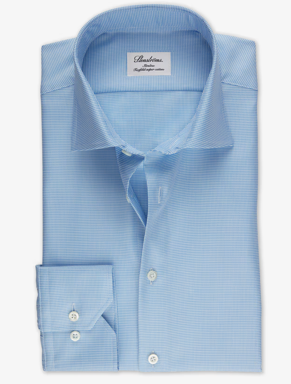 Light blue Houndstooth Twill Shirt