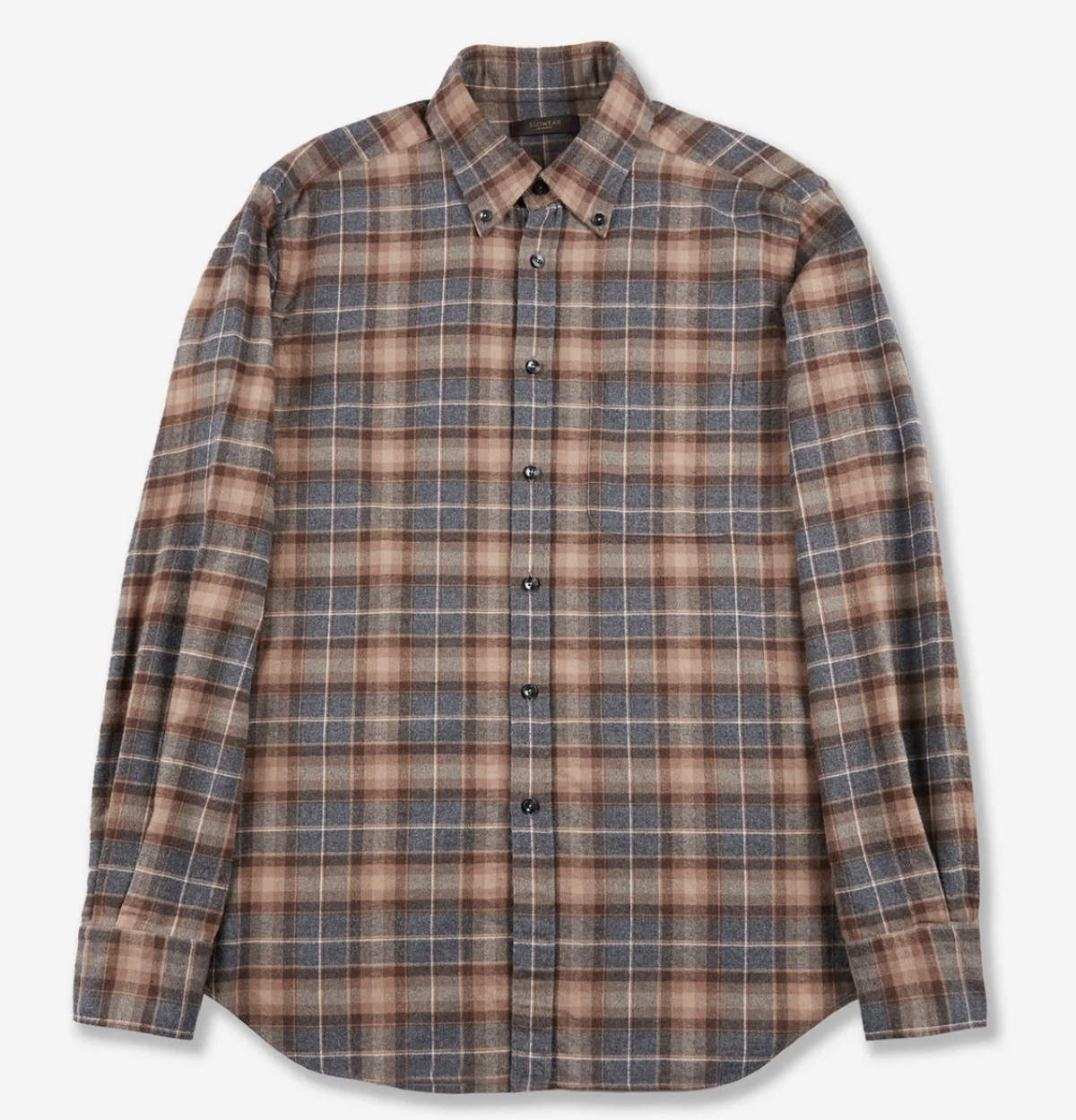 Regular fit cotton flannel shirt