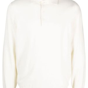 Long Sleeve Cashmere Polo Shirt