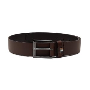 Boss brown leather belt